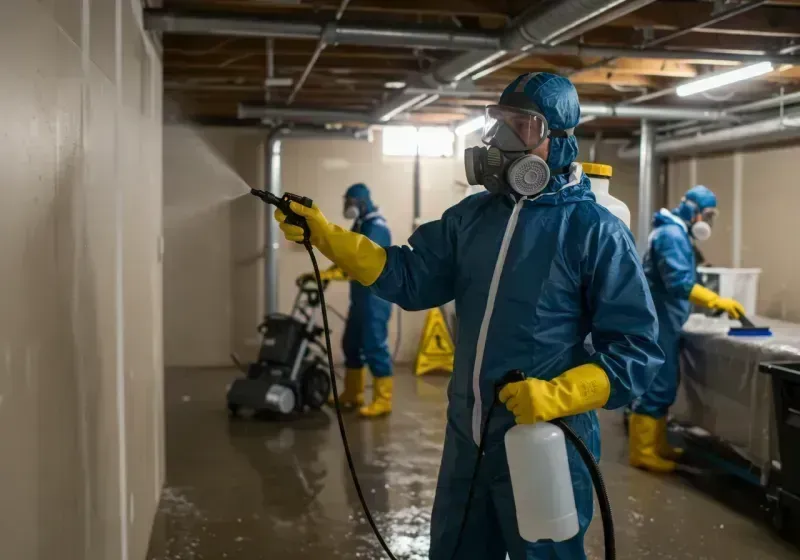 Basement Sanitization and Antimicrobial Treatment process in Ashton, ID